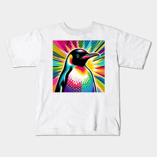 Emperor Penguin Pop Art Tee - Chic Antarctic Wildlife Kids T-Shirt